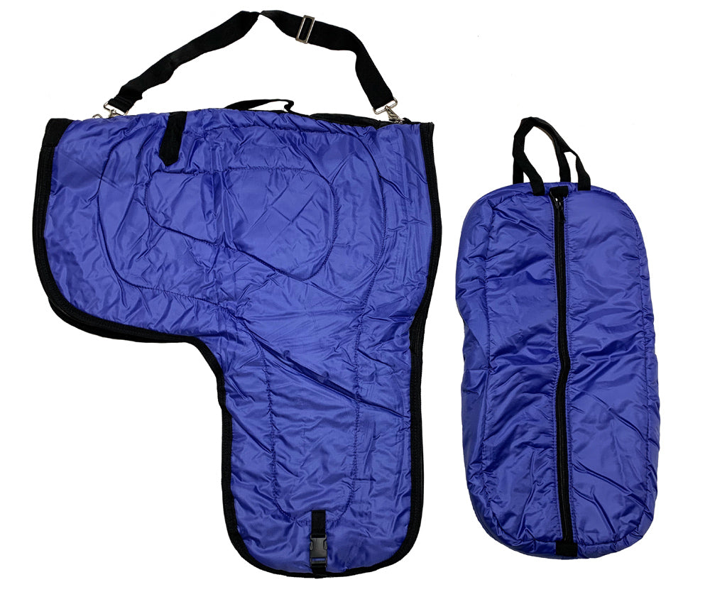 AJ Tack Western Padded Saddle and Bridle Carrier Set